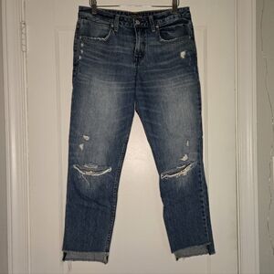 Abercrombie & Fitch Distressed Ripped Jeans Womens W28 L27 Blue Denim
